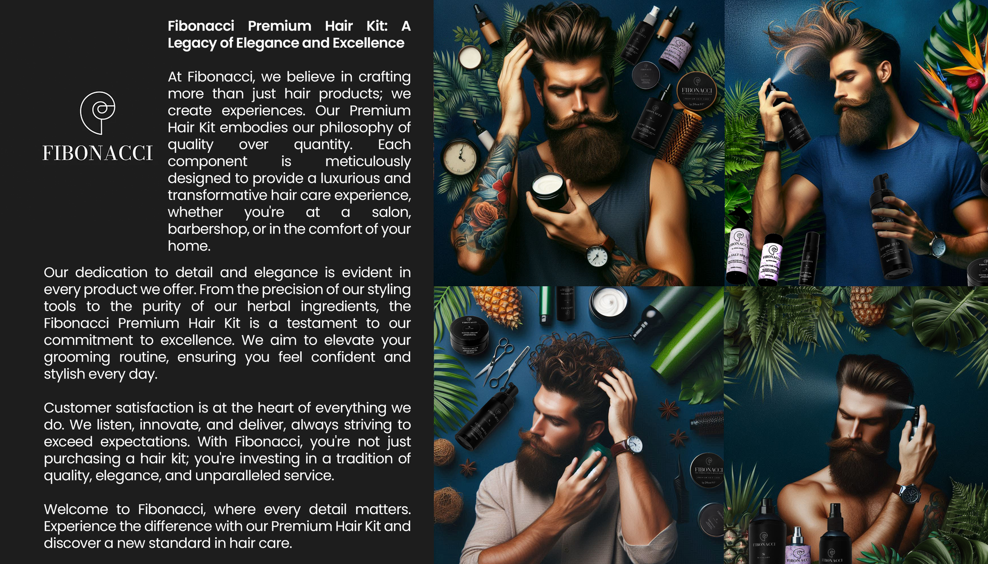 Fibonacci Premium Hair Kit - Experience unparalleled elegance and quality in hair care, crafted for excellence and customer satisfaction.