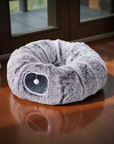 Cozy Plush Burrow Bed – Four Seasons Comfort Nest for Dachshunds, small Dogs & Cats