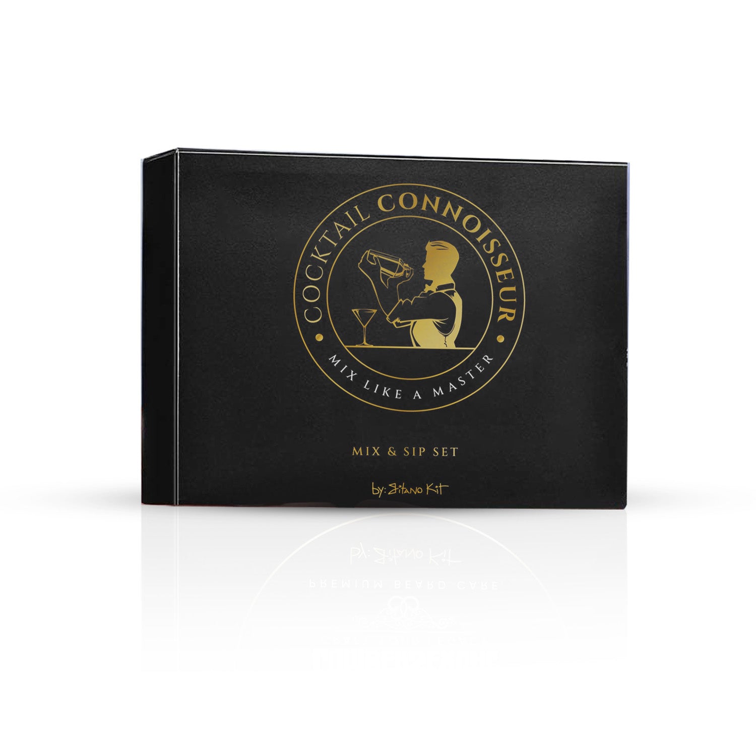 Gitano Kit Barware Set Cocktail Connoisseur: Gold Cocktail Shaker Set with Premium Whiskey Glasses – Mix and Sip Like a Pro