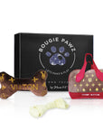 Gitano Kit Dog Toy Set For Pet: Boujee Pawz - Chewy Vuitton Plush Dog Toy Set | Luxury Designer Chew Toys for Dogs