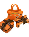 Gitano Kit Dog Toy Set For Pet: Boujee Pawz - Hairmes Plush Dog Toy Set | Luxury Designer Chew Toys for Dogs