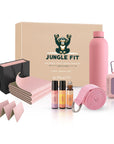 Gitano Kit Fitness & Yoga Travel Set For Fitness: Travel Yoga Set - with Essential Oils, Pink Yoga Mat, and Fitness Gear