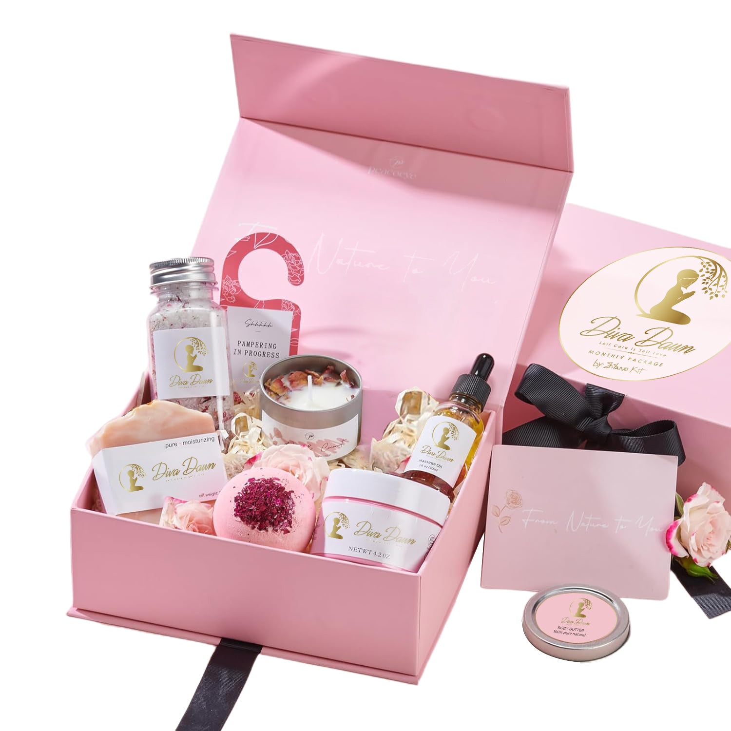 Gitano Kit Luxury Spa Gift Set For Her: Diva Dawn Monthly Comfort | Luxurious Spa Gift Set for Women