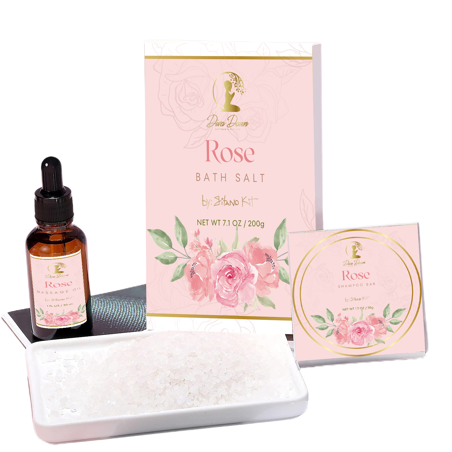 Gitano Kit Luxury Spa Gift Set For Her: Diva Dawn Spa Babe Set - Luxury 13-Piece At-Home Spa Gift Set