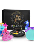 Gitano Kit Pool Party Kit For Fun: Get Wild - Get Wild - Ultimate Pool Party Kit with LED Balloon, Peacock Float, Color Changing Cups, and Flamingo Cup Holders