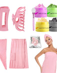 Gitano Kit Spa Kit For Her: Diva Dawn Glow Babe Spa Kit | Clay Masks, Towel Wrap, Hair Clips & Gel Masks
