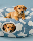Cozy Plush Burrow Bed – Four Seasons Comfort Nest for Dachshunds, small Dogs & Cats