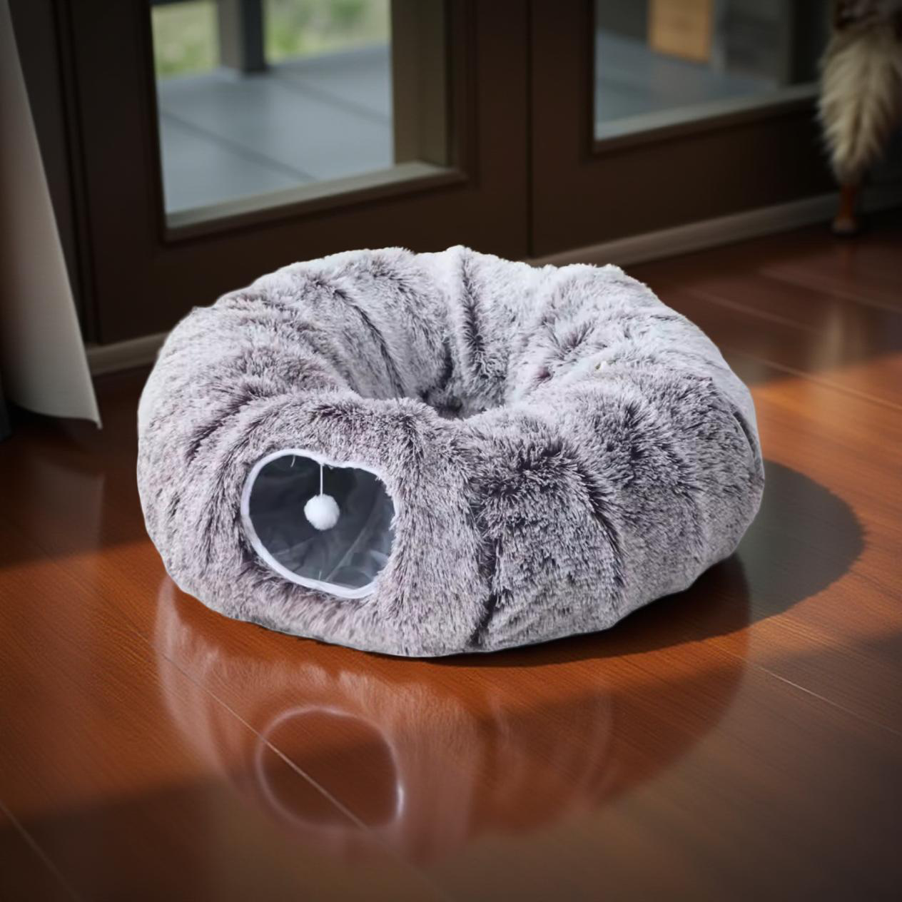 Cozy Plush Burrow Bed – Four Seasons Comfort Nest for Dachshunds, small Dogs &amp; Cats