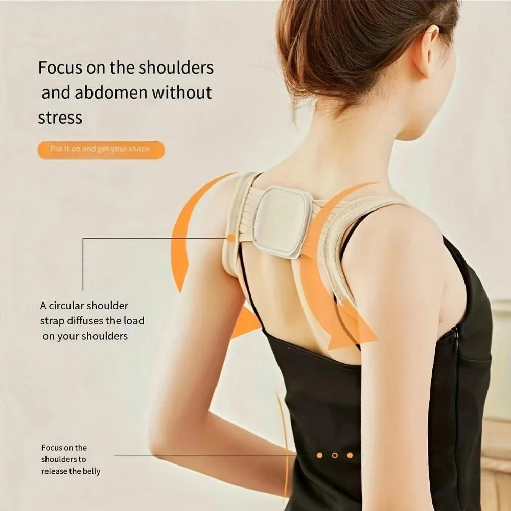 Discreet back posture support brace