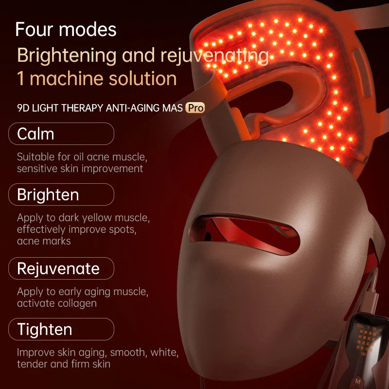 At-home red light therapy mask for skin