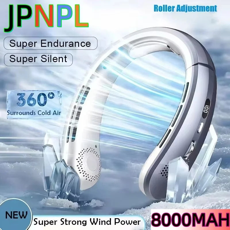 Bladeless hanging neck fan portable cooling