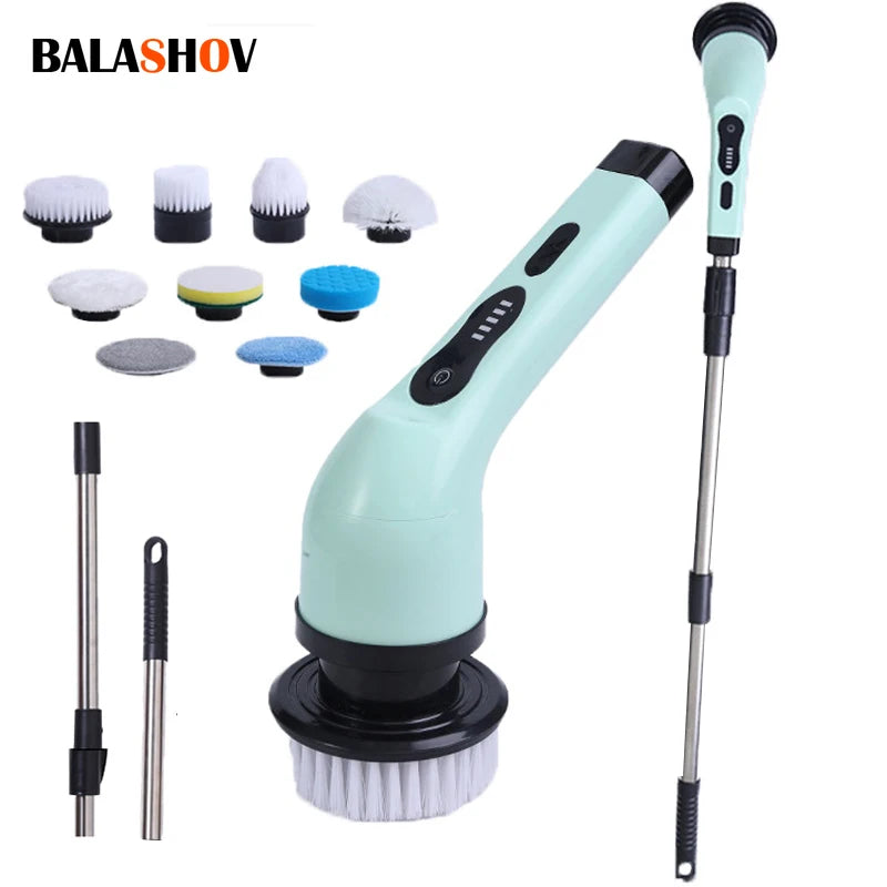 Electric spin scrubber cordless cleaning brush
