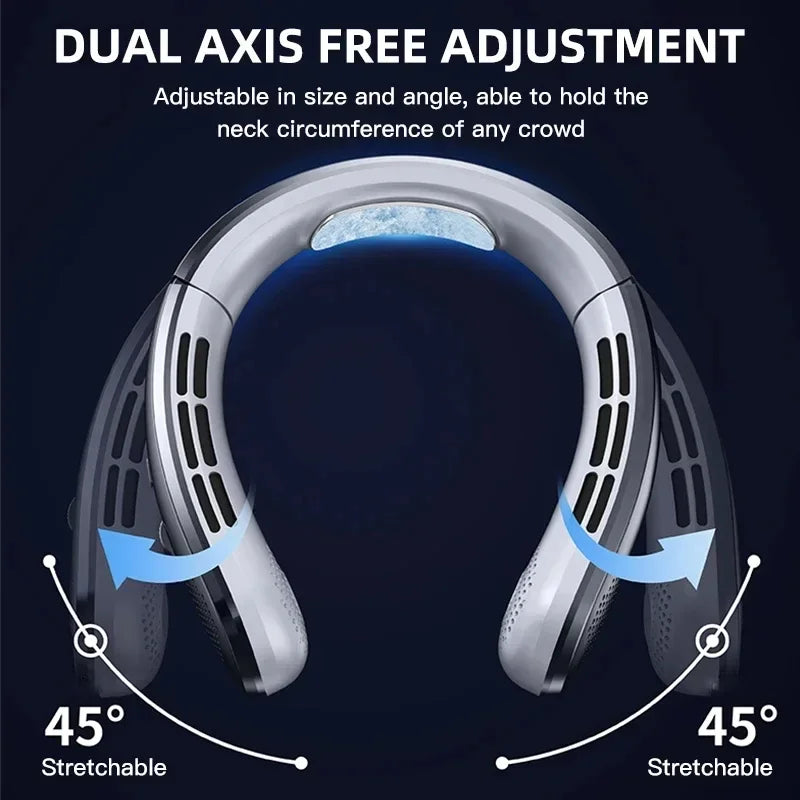 Portable personal neck fan for summer