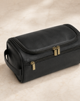 Leather Dopp Kit — Travel Toiletry Bag for Men