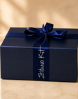 Gitano Kit navy gift box with ribbon — signature packaging