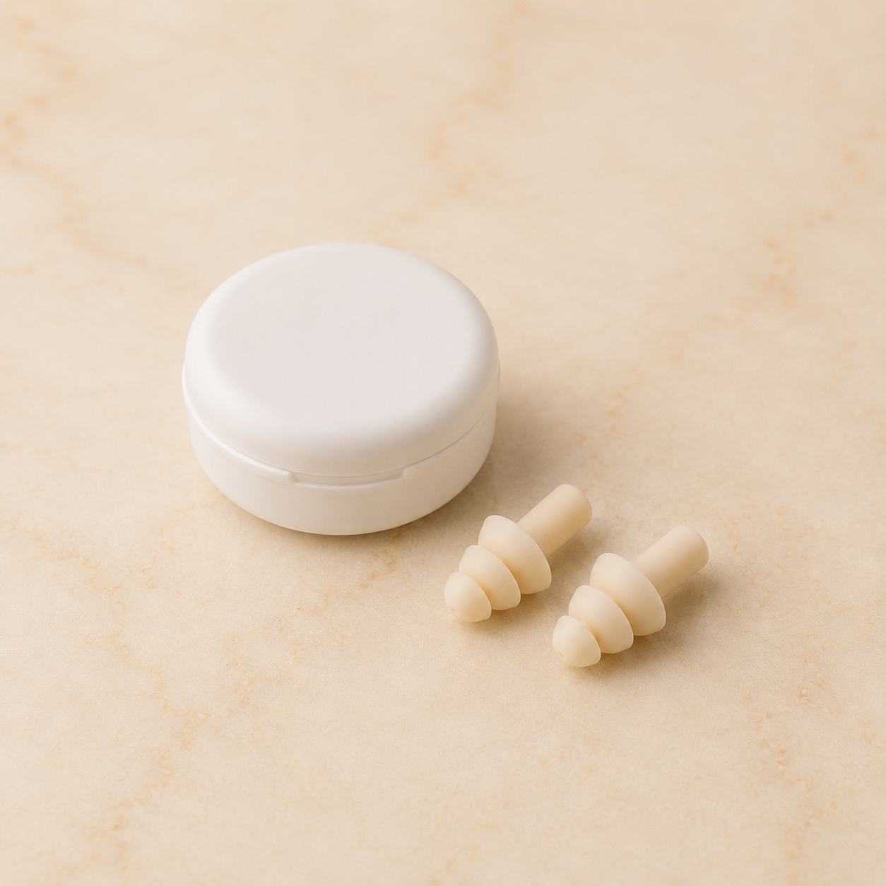 Soft silicone ear plugs with travel case — First Semester Survival university care package