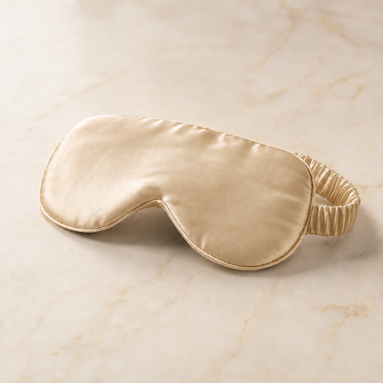 Champagne mulberry silk sleep mask — First Semester Survival university care package