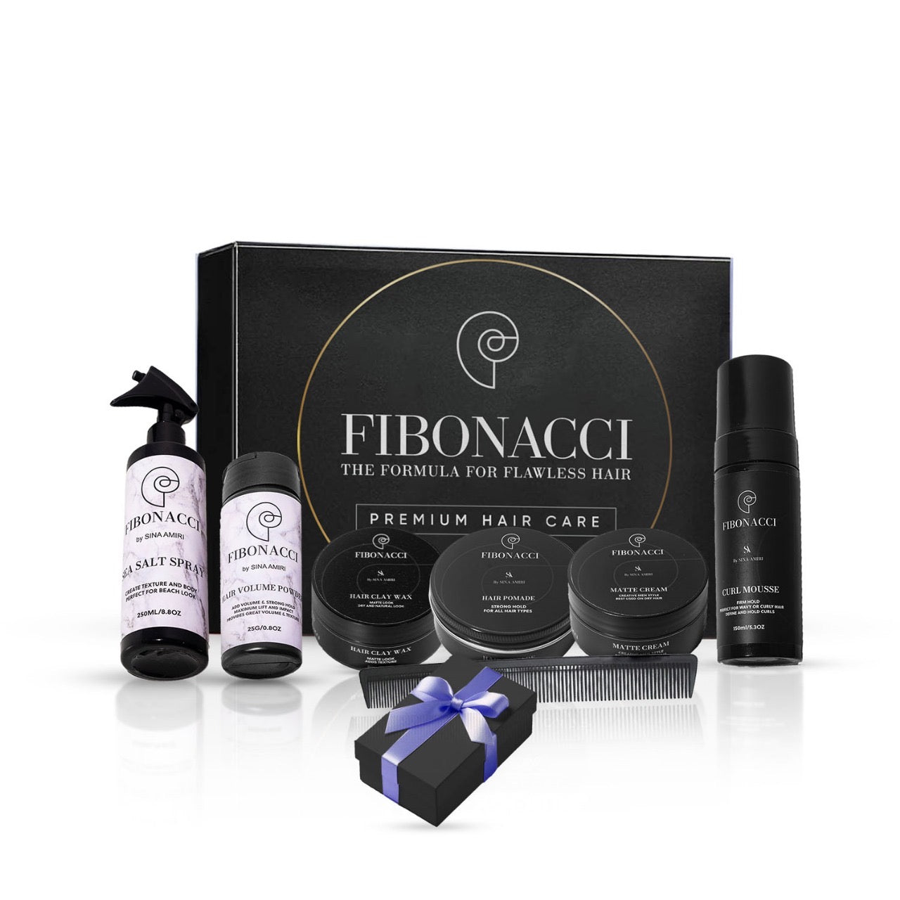 Gitano Kit Hair Products For Him: Fibonacci Premium Hair Care Set for Men | Luxury Styling Kit with Natural Ingredients