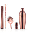 Rose Gold Cocktail Connoisseur Shaker Set with Premium Whiskey Glasses – Bring the Party to Your Home Bar