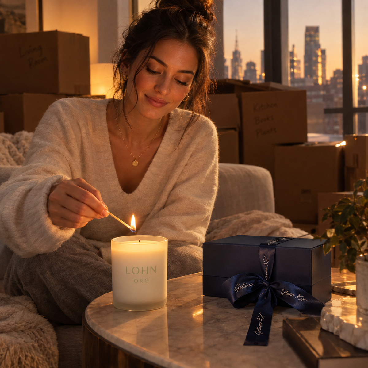 New Home Ritual lifestyle candle scene