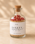 Apothecary jar safety matches with cork lid — New-Home Ritual housewarming gift box item