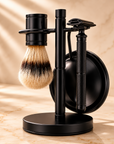 Safety Razor Shaving Set — Razor, Brush & Stand
