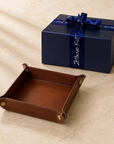 Leather valet tray with Gitano Kit gift box